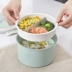 Lúa mì Bellflower Bento Hộp cơm trưa Lò vi sóng Hộp kín Bữa trưa Sinh viên Bento Hộp trái cây Hộp Salad - Hộp cơm điện sưởi ấm