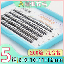 Yu Shuxin Tongan Fairy Fake Eyelash A Type Maxian Female Hair Single Cluster C Teething Grafting Segmental Natural Emulation Mixed Dress