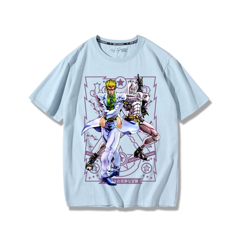 Футболка Jojo's wonderful adventure joint T -shirt пустая полоса Cheng Tailang Platinum Star Kisharma Killer Killer Queen короткий рукав