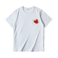 Эмо левый грудь белый t