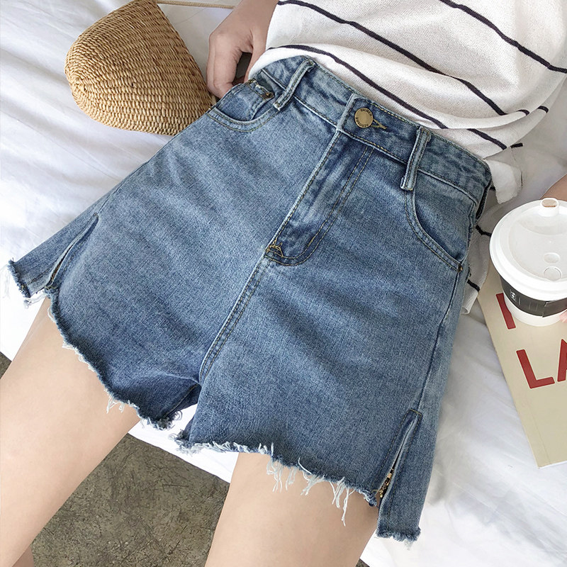2022 Summer new women pants large size Size Jeans Shorts Women Loose high waist 200 catty Sister Conspicuant Student Tide