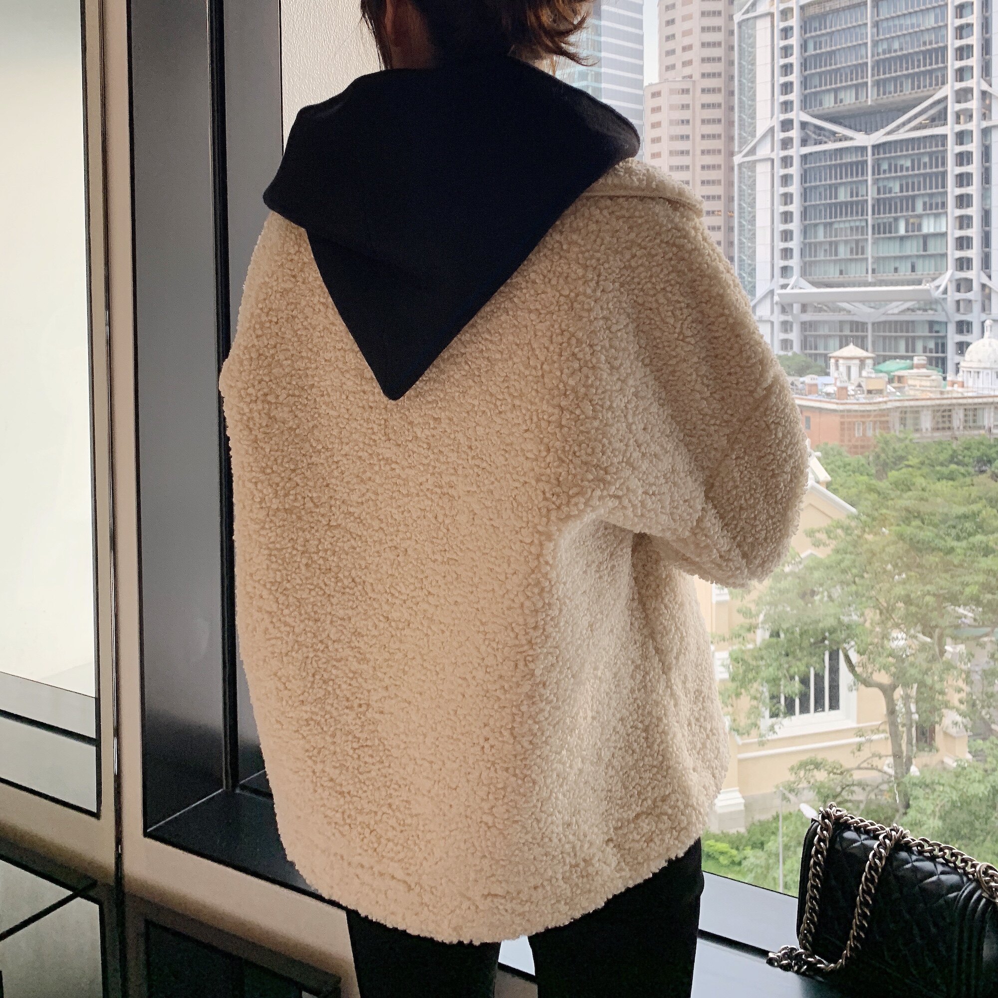 BLACKY special clearance fur one-piece imitation lamb wool coat women's 2020 winter new short thickened warm winter clothing