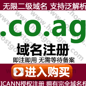  coag domain name registration supports the pan-resolution unlimited secondary name domain rice website web site purchase application registration