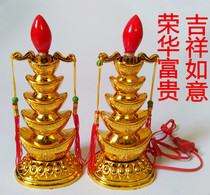 LED electric candle electric incense candle holder stove electronic fragrant ChangMing Caio god lantern Buddha statue for Buddhist Buddha