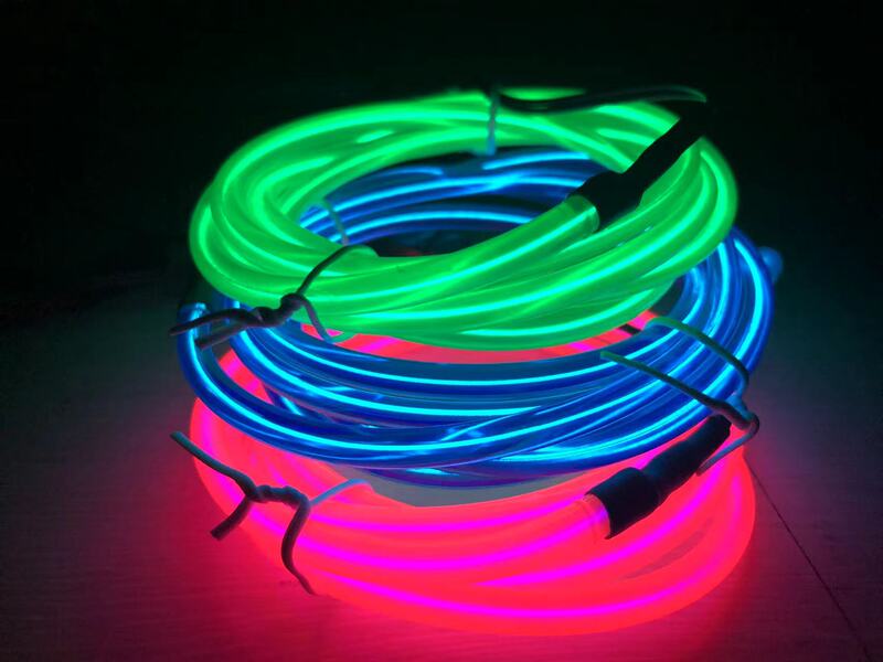 Thickened 5mm Iron Wire-Containing Luminous Wire El Cold Light Wire for Advertising Lettering DIY Decoration Neon Light Strip Holiday Atmosphere Light Thickened 5mm Iron Wire-Containing Luminous Wire El Cold Light Wire for Advertising Lettering DIY Decoration Neon Light Strip Holiday Atmosphere Light