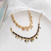 Ảo đẹp hoang dã Nhật Bản và Hàn Quốc phong cách dệt vòng tay đơn giản và xinh đẹp khí cô gái sao mặt trăng nhỏ mặt dây chuyền trang sức - Vòng đeo tay Clasp