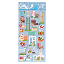 China City Landmark Sticker North Guangzhou Shenzhen Sanya Special Architectural Tourist Attractions Decoration Mobile Phone Case Handbook Sticker