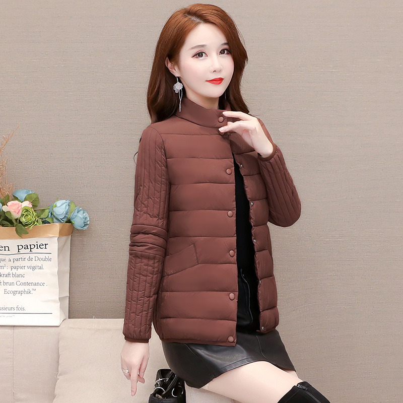 Ngắn xuống quần áo cotton 2019 mùa đông quần áo mới bông nhỏ quần áo thời trang cắt mỏng kích thước lớn hàng trăm thiết lập mẹ bông nhỏ len