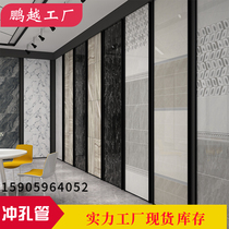 Tile Display Plate Sample Exhibition Rack 80 punched tube slat ceramic shelf stone floor tile hanging wall upright