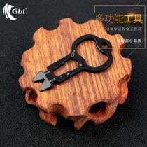 Outdoor multifunction bottle opener screwdriver wrench crowbar key buckle with your EDC pocket tool combined gear