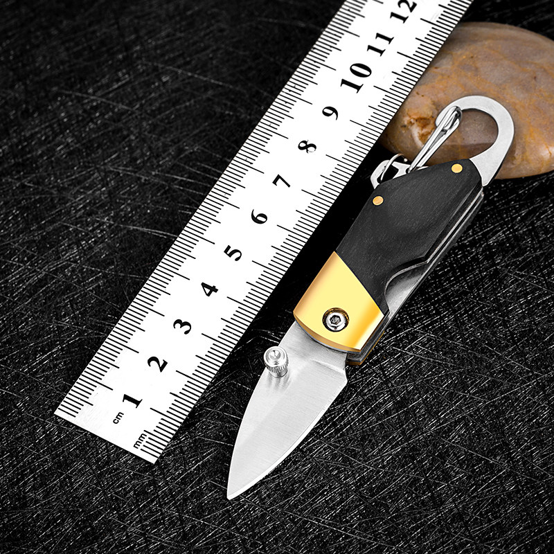 Outdoor portable mini folding key knife self-defense equipment travel stainless steel fruit knife knife