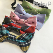 Ex-gratia pure handmade 100 days old baby baby small neckline cartoon multiflower color pattern child collar tie