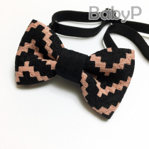 BabyP custom series 2019 autumn and winter money for children with black pink water corrugated boy baby small collar knot