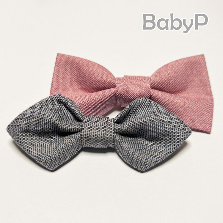 BabyP Pure Handmade Custom Boy Baby Child Collar Bean Sand Pink Grey Blue Butterfly Knot-Taobao