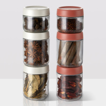 Spice seasoning tank storage box seasoning bottle sealed glass pepper white sugar dried chili big material Kitchen star octagonal cinnamon