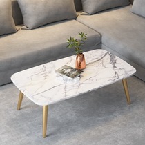 Marble coffee table Nordic simple hotel modern small living room type Sofa Round Wrought iron balcony round table tea table