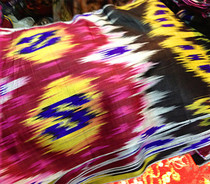 Uzbek fabric Uzbek characteristic pure silk Adelais silk fabric width 40cm decoration