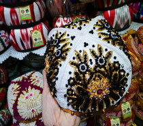 New Xinjiang Uyghur handmade crystal beaded flower hat for women special price