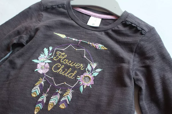 Bamboo cotton soft autumn base long-sleeve, with embroidery, feather stuffing