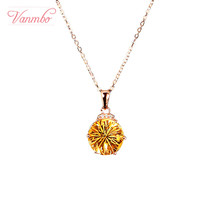 Gem crystal pendant womens natural crystal necklace tide net red female niche design sense 18K gold collarbone chain wild