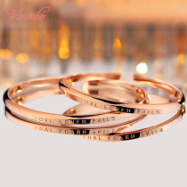 999 sterling silver couple bracelet ins niche design rose gold men and women student bracelet Net red bracelet