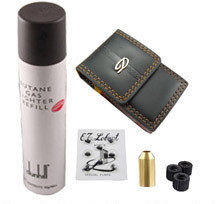 Dupont lighter full set of accessories (gas, flint, gas nozzle, 1 grinding wheel, leather case) leather case optional style