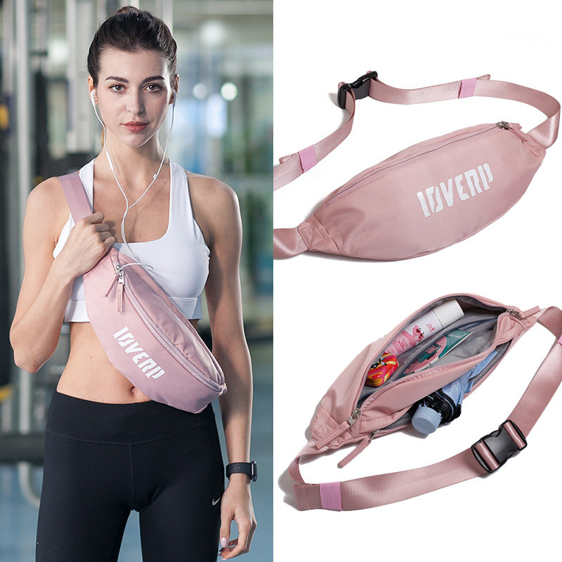 Sports waist bag women's men's messenger bag multi-functional large-capacity casual simple running mobile phone bag shoulder chest bag trend
