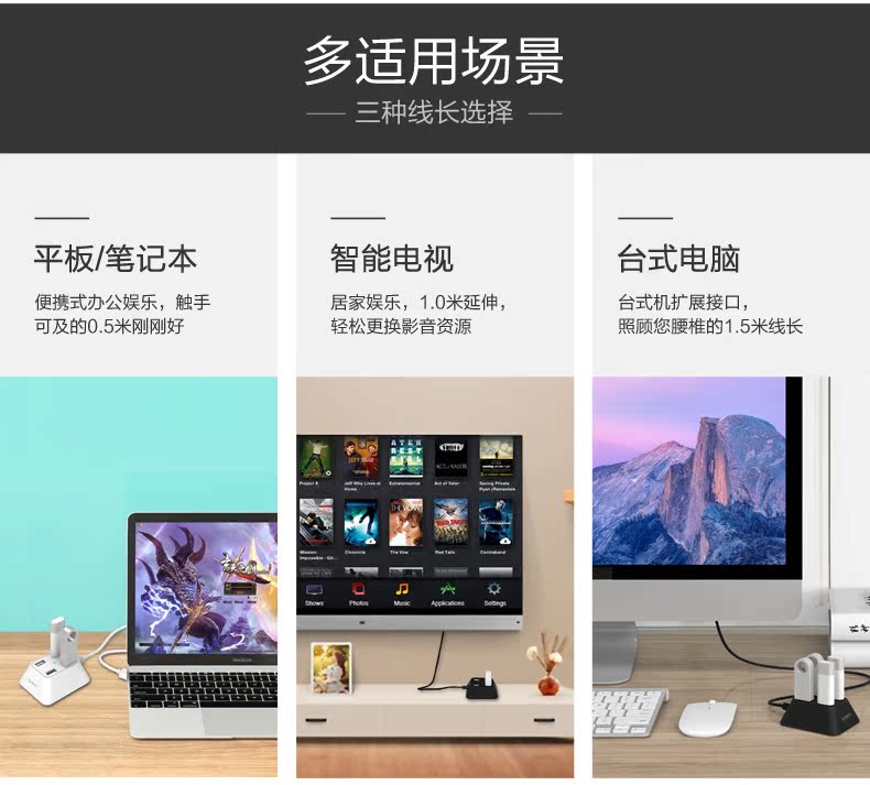 Bộ chia USB sáng tạo Orico / Oerico One For Four HUB Converter Bộ mở rộng máy tính xách tay Hub tốc độ cao - USB Aaccessories quạt để bàn làm việc