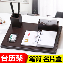 2022 Office Business Desk Calendar Rack Custom Creative Notepad Calendar Desk Surface Ornament Pen Holder Print LOGO