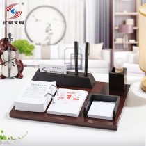 Huixing 2022 wooden business calendar shelf creative calendar desk surface ornament pen holder can be customized to print LOGO