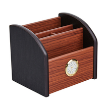 Huixing creative wood rotatable pen holder Multi-functional desktop high-grade office storage with table fashion ornaments gifts