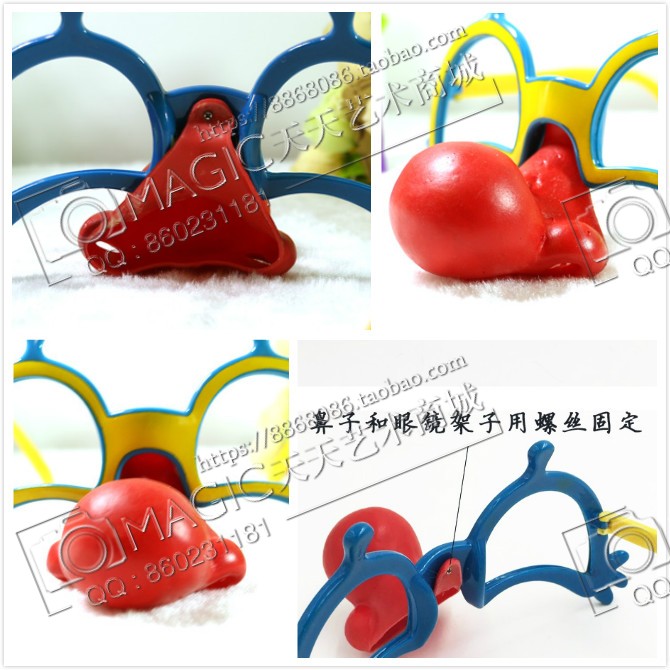 Chú hề ăn mặc trình diễn bên cung cấp đạo cụ chú hề mũi vui bên kính xiếc đạo cụ nhào lộn - Sản phẩm Đảng / Magic / Hiệu suất đồ hóa trang halloween cho bé trai