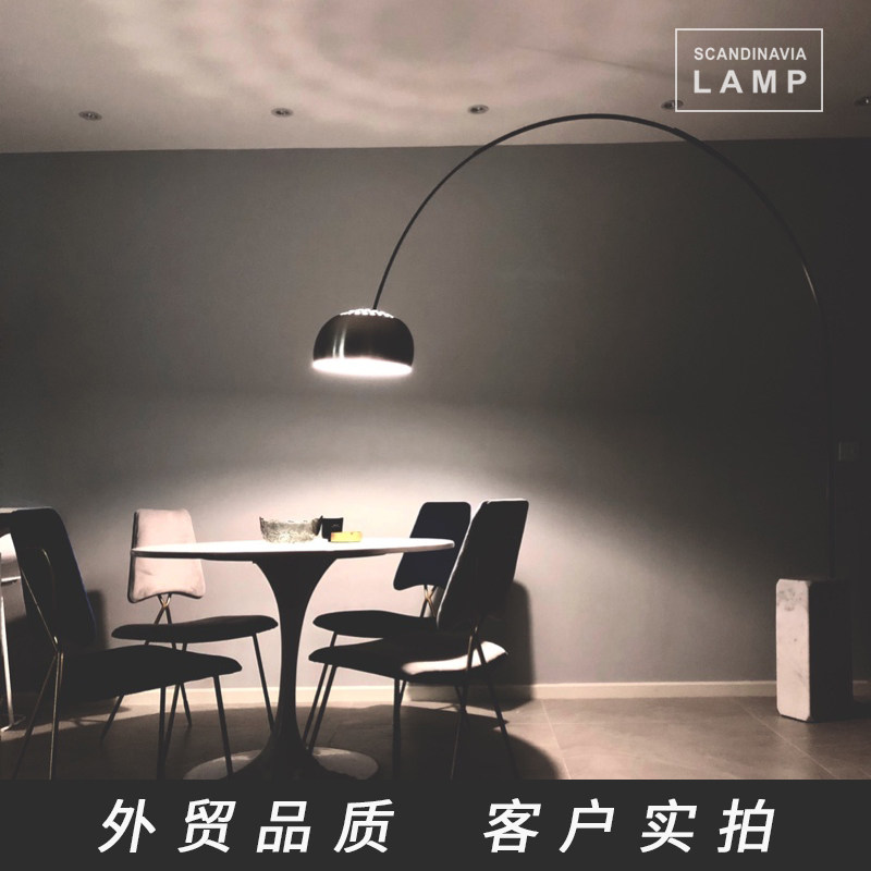 Designer living room fishing lamp Floor lamp Italian modern simple study villa exhibition hall marble sofa lamp