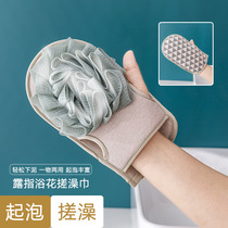 Double sided bath towels do not hurt the skin male and female special bath rubbing back rubbing grey does not hurt powerful rubbing mud theorist gloves
