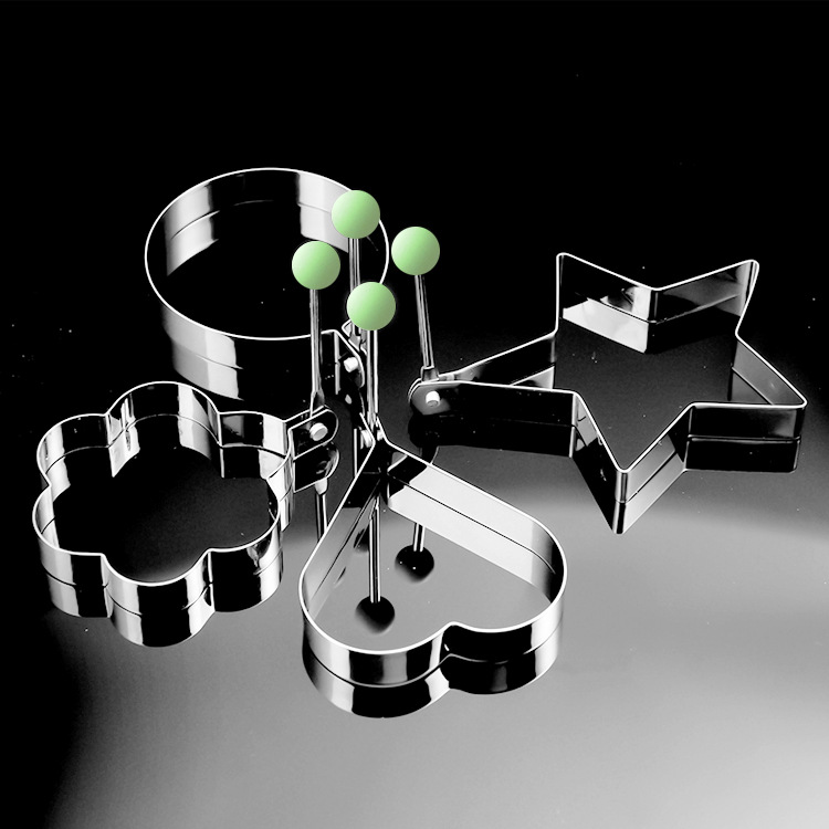 Stainless Steel Omeleted Molds molds Fried Eggs DIY Model Omeleodiner LOVING SHAPED LOTUS Egg Meal SHARPER COVER