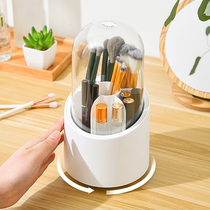 Rotating make-up brush containing cylinder dust-proof belt cover shelf mouth red brush barrel cosmetic tabletop containing box pen holder