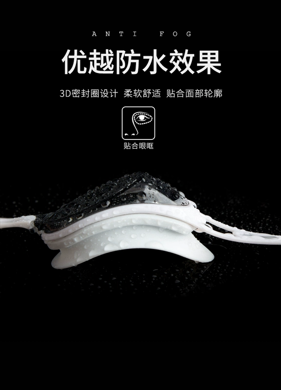 Kính râm Li Ning phù hợp với mũ bơi nam kính bơi cận thị kính chống nước HD chống sương mù thiết bị lặn