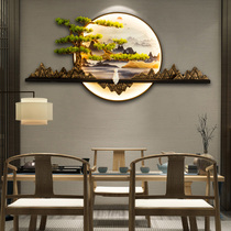 New Chinese tea room wall Entrance living room wall decoration painting Sofa background wall hanging painting Zen landscape wall decoration painting