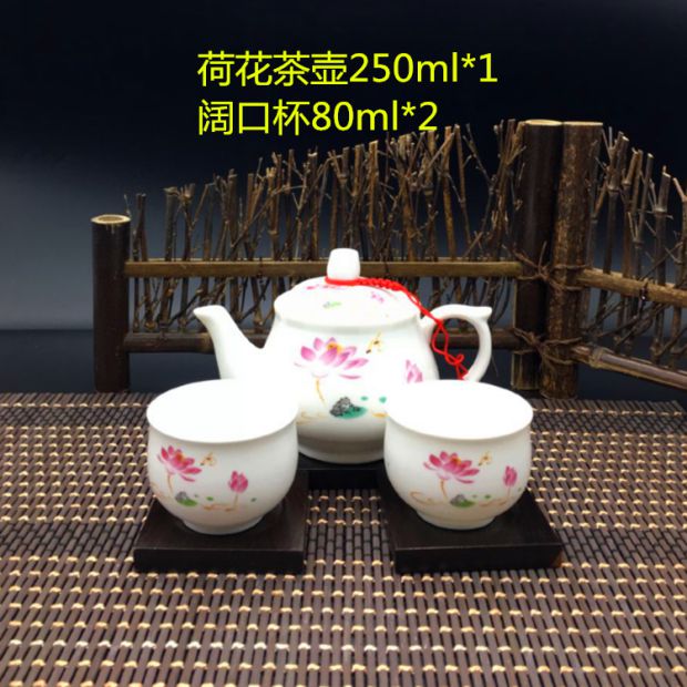 Bộ ấm trà gốm sứ đơn gốm kungfu công suất nhỏ ấm trà nhỏ ấm trà bằng sứ màu xanh và trắng để gửi dây ấm đun nước - Trà sứ bộ tách trà