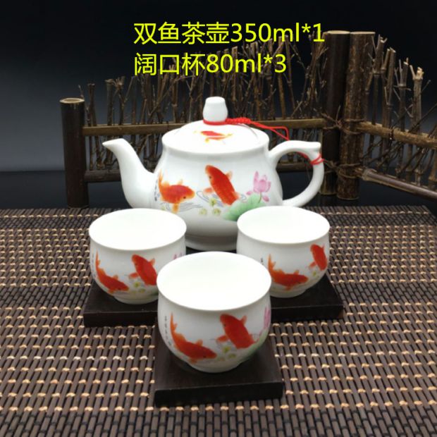 Bộ ấm trà gốm sứ đơn gốm kungfu công suất nhỏ ấm trà nhỏ ấm trà bằng sứ màu xanh và trắng để gửi dây ấm đun nước - Trà sứ bộ tách trà
