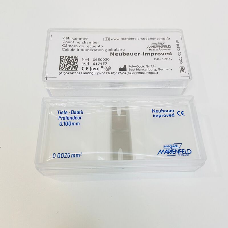 Original Imported German Marienfeld Cell Counting Board/Blood Cell Counting Disc/Bright Line Silver Base # 0650030