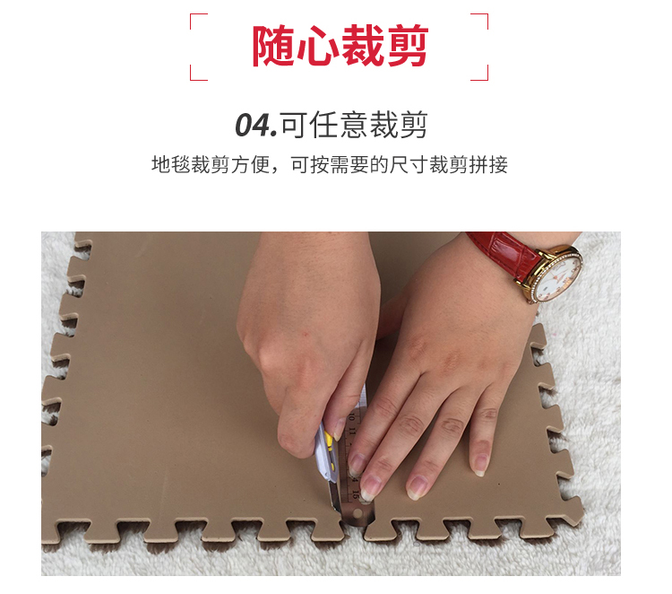 Khảm da lộn thảm phòng ngủ đầy đủ vuông cạnh giường ngủ net thảm đỏ câu đố của trẻ em mat tatami có thể giặt được thảm phòng ngủ