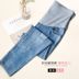 Phụ nữ mang thai jeans lỗ quần mùa hè lỏng thường mùa xuân và mùa hè mặc Hàn Quốc phiên bản của triều mẹ chín quần phần mỏng dạ dày lift quần Phụ nữ mang thai quần / quần bụng