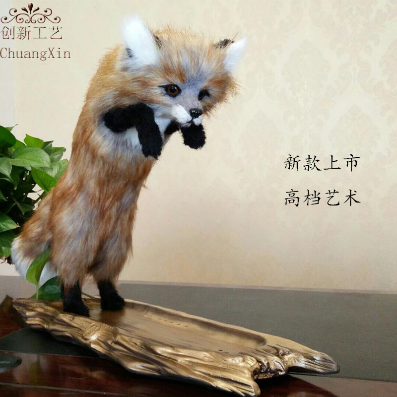 Simulation fortune fox model office European living room wine cabinet stairs creative porch decorations desktop ornaments