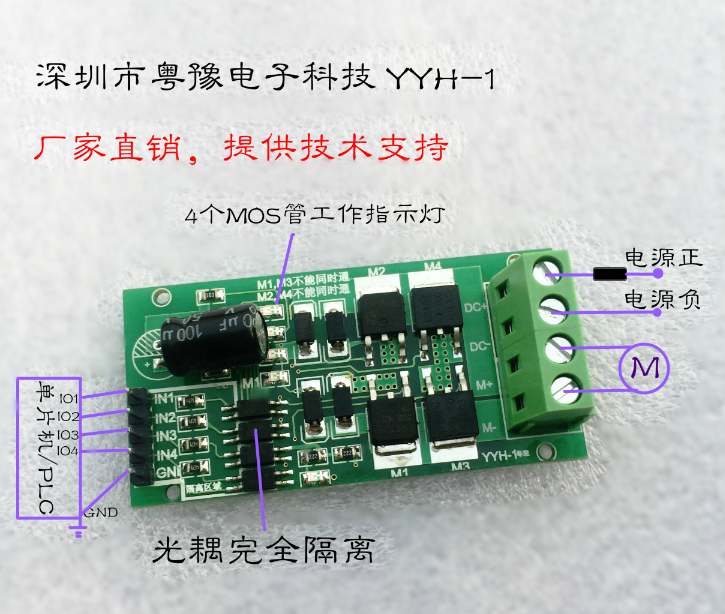 DC Motor Drive Module Board Instrumental H Bridge Positive Reversal Brake PWM Throttle 5 12 20V