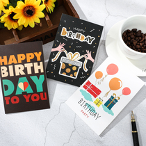 6 different Birthday Cards KOREA CREATIVE SMALL FRESH BRONZING CHILD BLESSING MINI SMALL CARD MESSAGE CARD