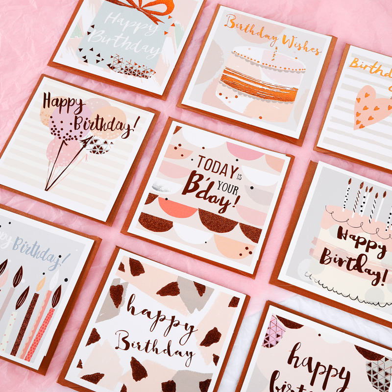 Festivals fold simple small fresh Korean creative small card birthday greeting card DIY thanks message card