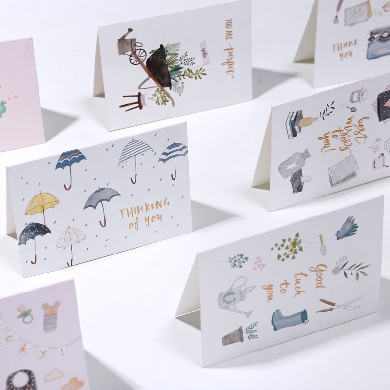 Korea Creative Children's Day Blessing Cards Cute Cartoon With Envelope Mini Message Card Birthday Thanks Small Card