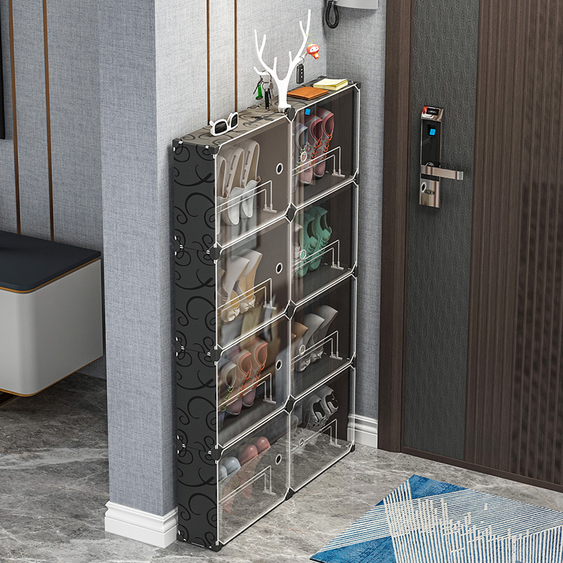 Shoe Rack Sub Small Narrow Door Opening Ultra Slim Entrance Containing Dust Saving Province Space Simple Home Door Rear Ultra Narrow Clip Slit Shoe Cabinet