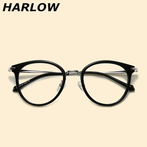 Прозрачная оправа для очков для женщин с круглым лицом и близорукостью. Большие оправы можно сочетать с рецептами для больших лиц и стройных фигур. Толстая оправа для очков tr90 – это модно.
